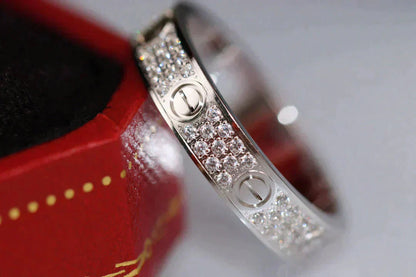 [Amore Jewels]LOVE RING 3.6MM DIAMOND PAVED