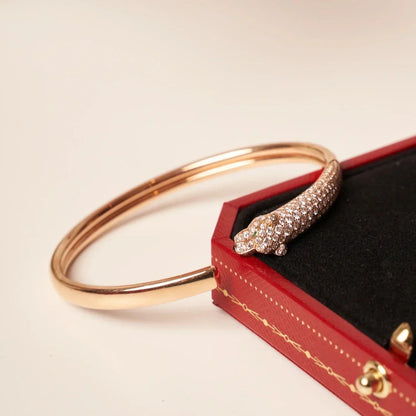 [Amore Jewels]PANTHERE HALF DIAMOND OPEN BRACELET