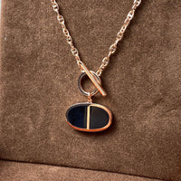 [Amore Jewels]CHAINE VERSO BLACK CERAMIC NECKLACE