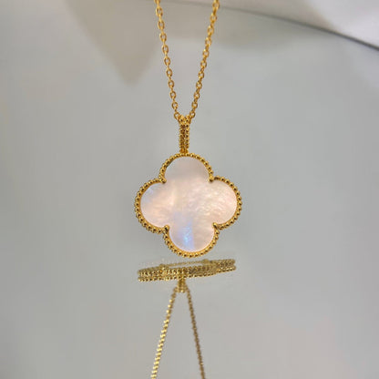 [Amore Jewels]CLOVER 25MM MOP LARGE PENDANT NECKLACE