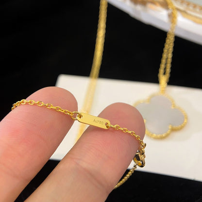 [Amore Jewels]CLOVER 25MM MOP LARGE PENDANT NECKLACE