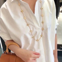 [Amore Jewels]CLOVER 20 MOTIFS LASER DIAMOND NECKLACE