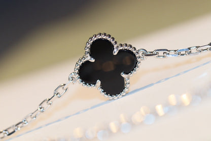 [Amore Jewels]CLOVER 20 MOTIFS ONYX DIAMOND SILVER