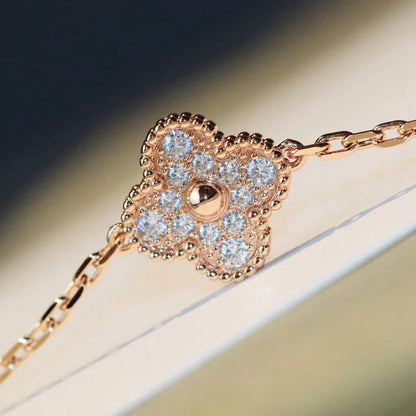 [Amore Jewels]CLOVER 20 MOTIFS DARK MOP DIAMOND  NECKLACE