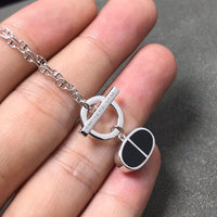 [Amore Jewels]CHAINE VERSO BLACK CERAMIC  NECKLACE