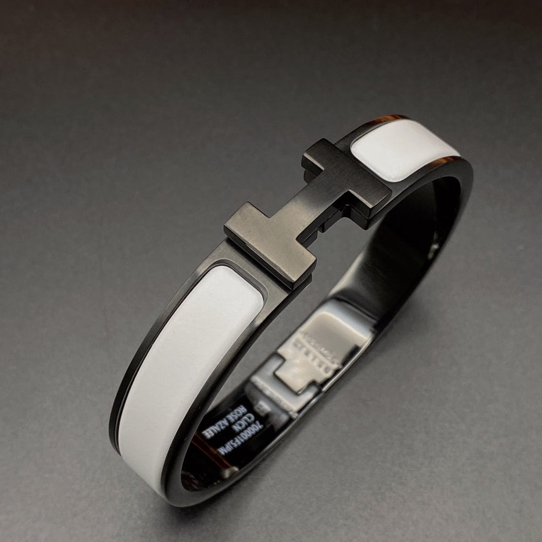 [Amore Jewels]H BRACELET 12MM BLACK WHITE CERAMIC
