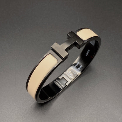 [Amore Jewels]H BRACELET 12MM BLACK BEIGE CERAMIC