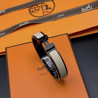 [Amore Jewels]H BRACELET 12MM BLACK BEIGE CERAMIC