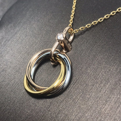 [Amore Jewels]TRINITY  NECKLACE 1 DIAMOND