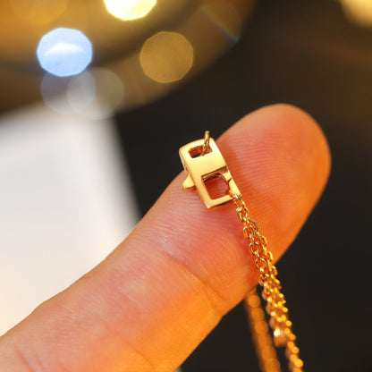 [Amore Jewels]STAR AND SUN DIAMOND PINK GOLD NECKLACE