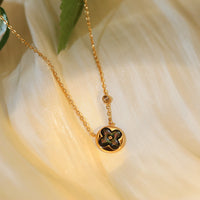 [Amore Jewels]SUN PEDANT PINK GOLD 1 DIAMOND NECKLACE