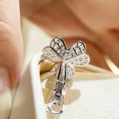[Amore Jewels]CLOVER COMOS DIAMOND EARRINGS SILVER