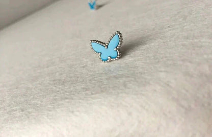 [Amore Jewels]BUTTERFLY TURQUOISE EARRINGS SILVER