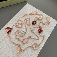 [Amore Jewels]LUCKY SPRING 15 MOTIFS ROSE GOLD NECKLACE