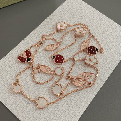 [Amore Jewels]LUCKY SPRING 15 MOTIFS ROSE GOLD NECKLACE