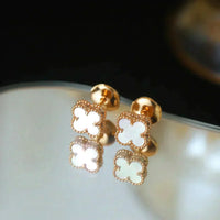 [Amore Jewels]CLOVER MINI 9.5MM WHITE MOP EARRINGS