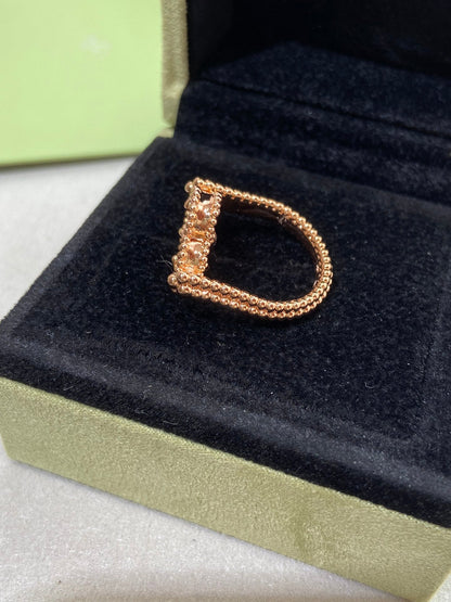 [Amore Jewels]CLOVER RIVERSIBLE PINK GOLD RING