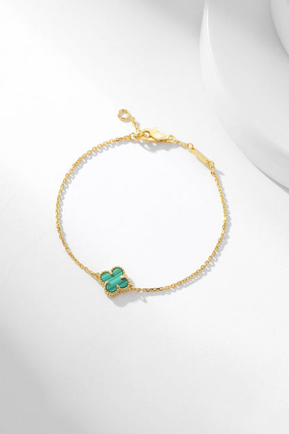 [Amore Jewels]CLOVER BRACELET MALACHITE 1 MOTIF