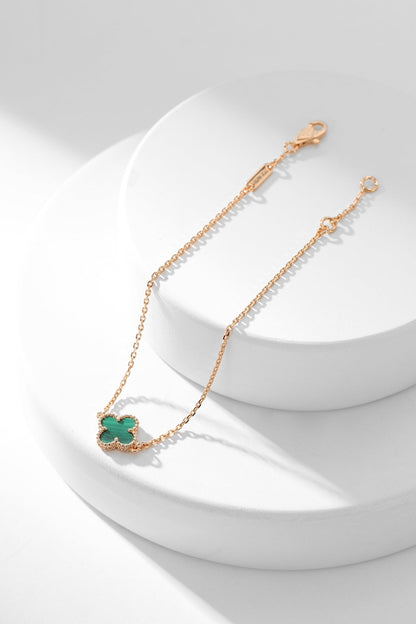 [Amore Jewels]CLOVER BRACELET MALACHITE 1 MOTIF