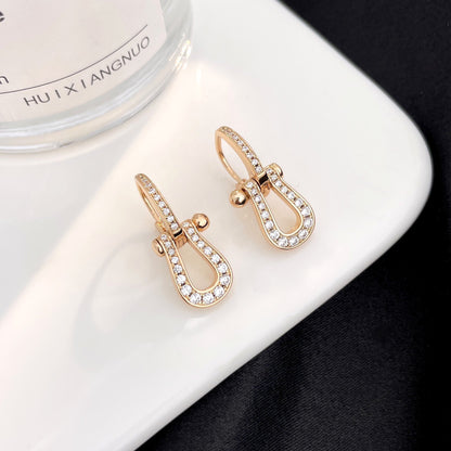 [Amore Jewels]FORCE 10 FULL DIAMOND DROP EARRINGS MEDIUM MODEL