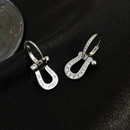 [Amore Jewels]FORCE 10 FULL DIAMOND DROP EARRINGS MEDIUM MODEL