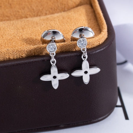 [LEGEND]VIDYLLE SILVER DIAMOND MINI DROP EARRINGS