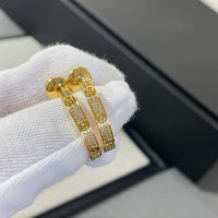 [Amore Jewels]LOVE DIAMOND GOLD HOOP EARRINGS