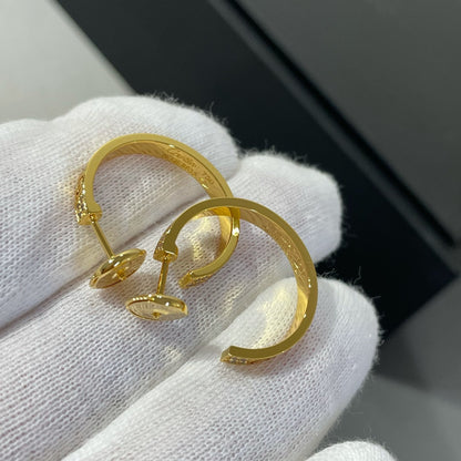 [Amore Jewels]LOVE DIAMOND GOLD HOOP EARRINGS