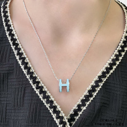 [Amore Jewels]POP H SKY BLUE NECKLACE
