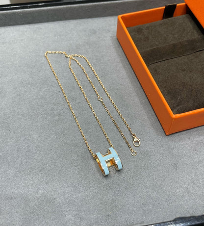 [Amore Jewels]POP H SKY BLUE NECKLACE