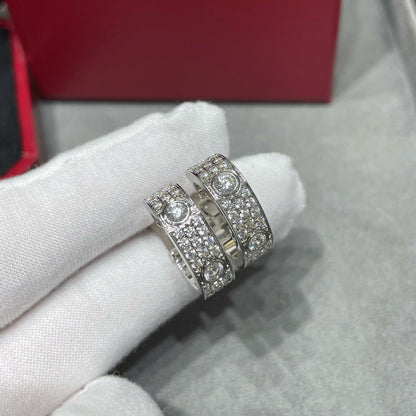 [Amore Jewels]LOVE 5.5MM DIAMOND PAVED EARRINGS