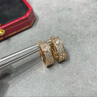 [Amore Jewels]LOVE 5.5MM DIAMOND PAVED EARRINGS