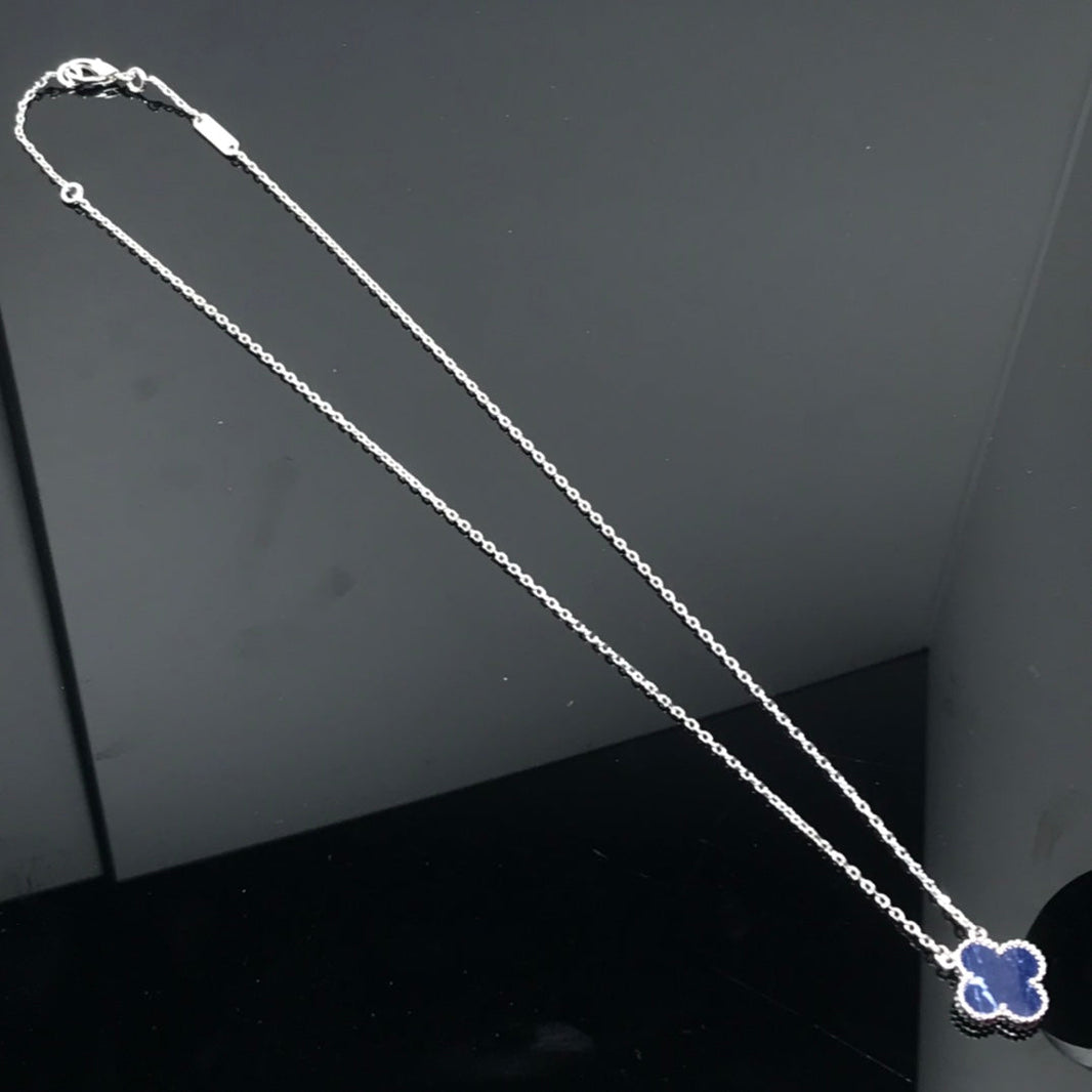 [Amore Jewels]CLOVER PIETERSITE SILVER LONG NECKLACE
