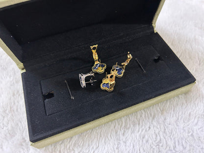 [Amore Jewels]CLOVER PIETERSITE MEDIUM STUD EARRINGS
