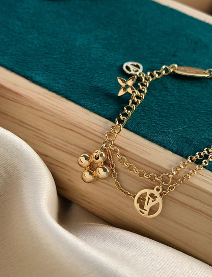 [Amore Jewels]BLOOMING PINK GOLD MOP BRACELET
