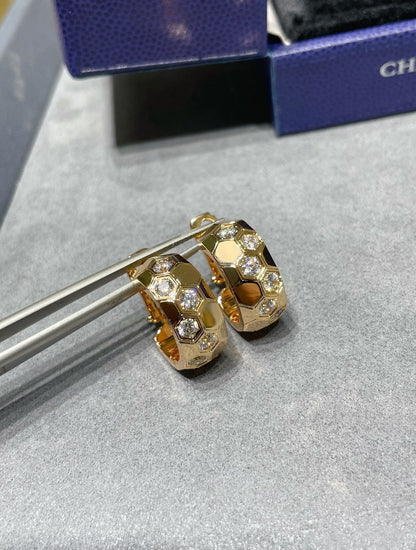 [Amore Jewels]BEE LOVE DIAMOND HOOP EARRINGS