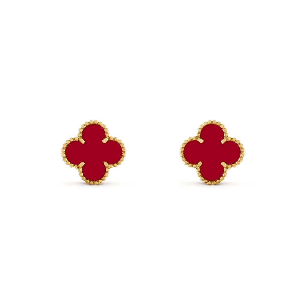 [Amore Jewels]CLOVER MEDIUM 1 MOTIFS CARNELIAN  EARRINGS