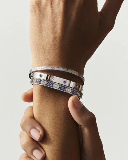 [Amore Jewels]Classic 6.1mm Love Bracelet 10-Diamond Full Pavé