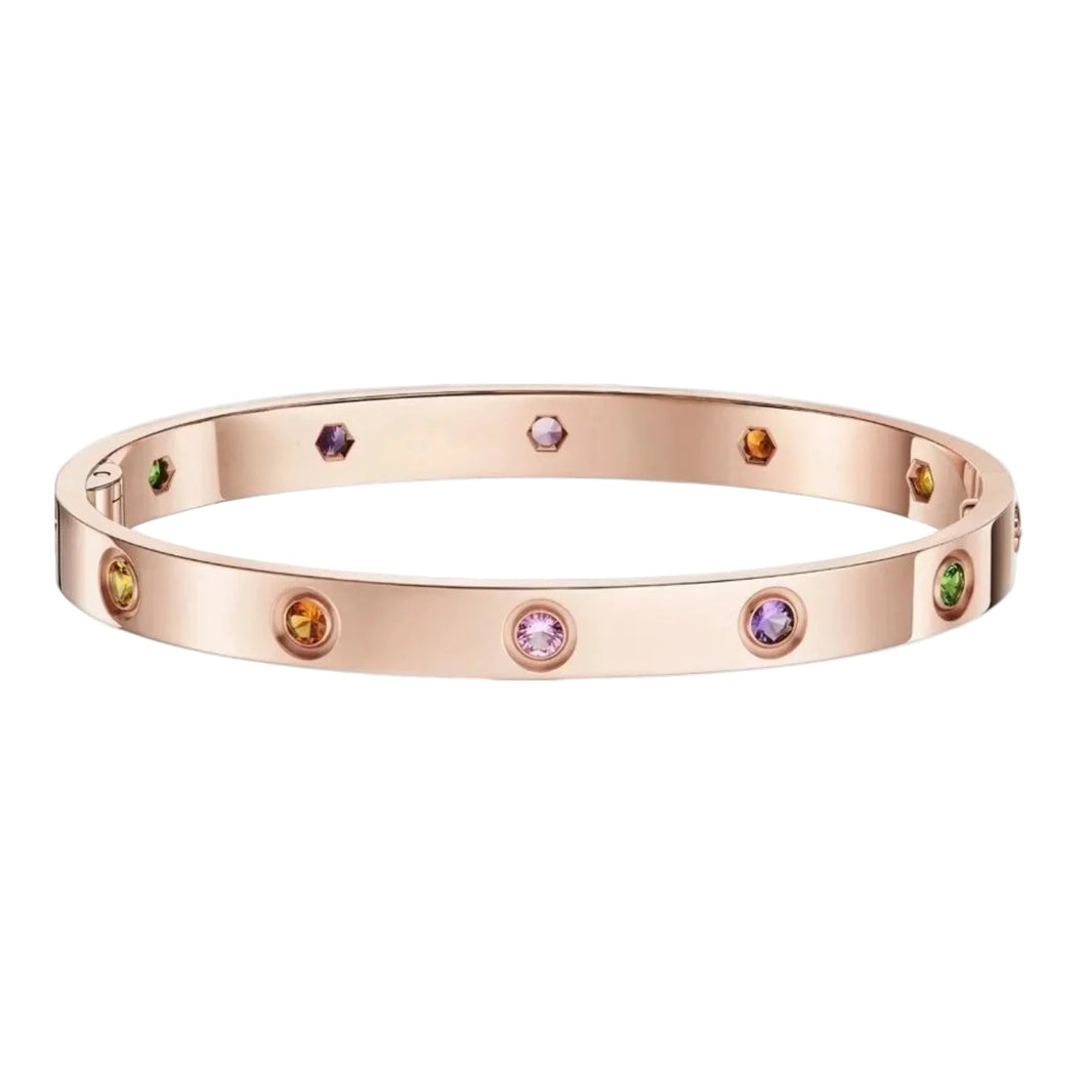 [Amore Jewels]Classic 6.1mm Love Bracelet 10-Diamond Multicolor