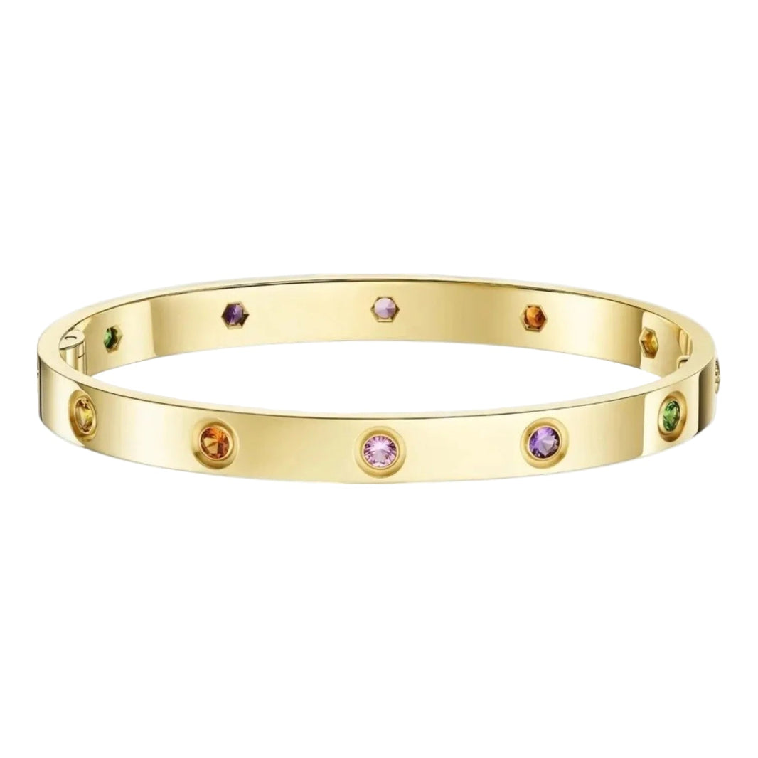 [Amore Jewels]Classic 6.1mm Love Bracelet 10-Diamond Multicolor