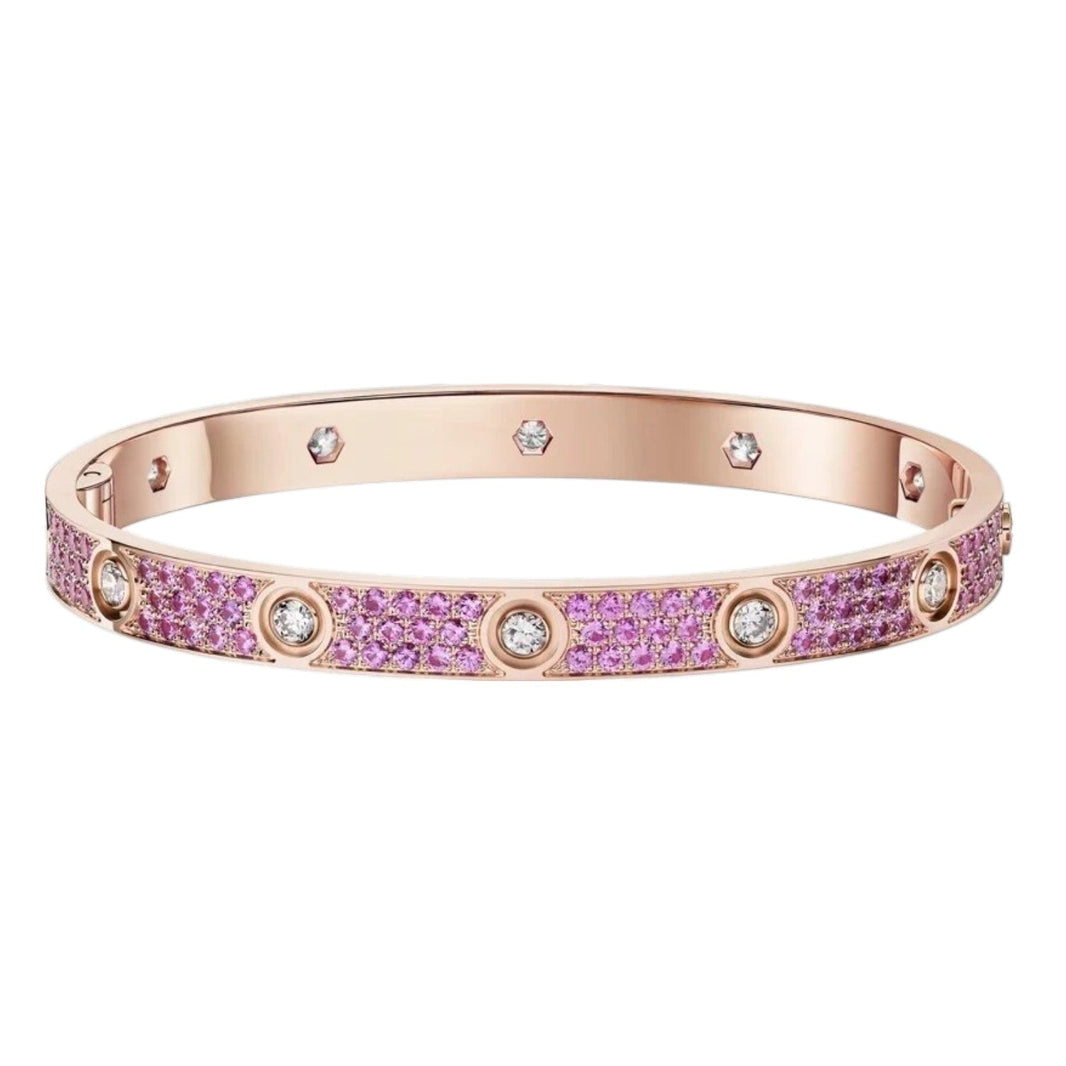 [Amore Jewels]Classic 6.1mm Love Bracelet 10-Diamond Full Pavé