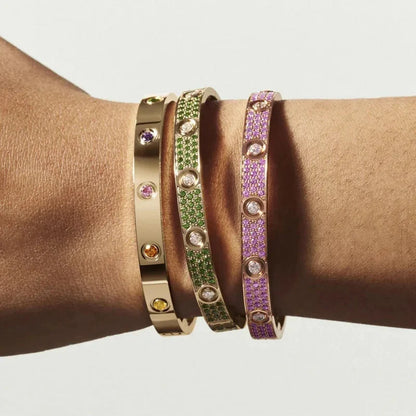 [Amore Jewels]Classic 6.1mm Love Bracelet 10-Diamond Multicolor