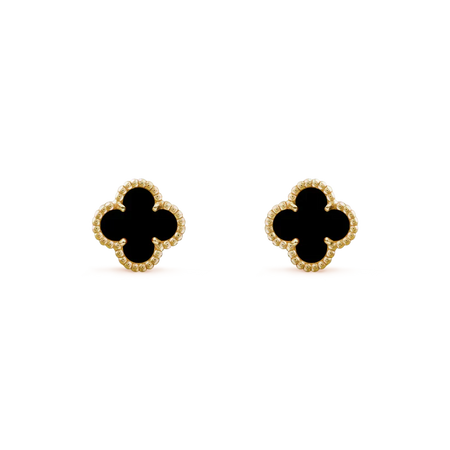 [Amore Jewels]CLOVER MINI 9.5MM BLACK MOP EARRINGS