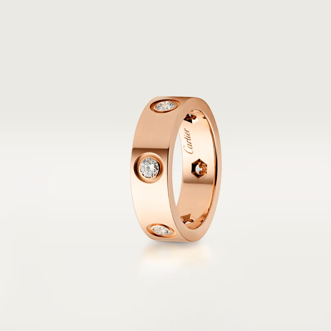 [Amore Jewels]LOVE 5.5MM 6 DIAMOND RING