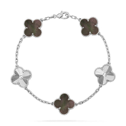 [Amore Jewels] CLOVER 5 MOTIF GRAY MOP BRACELET COLLECTION