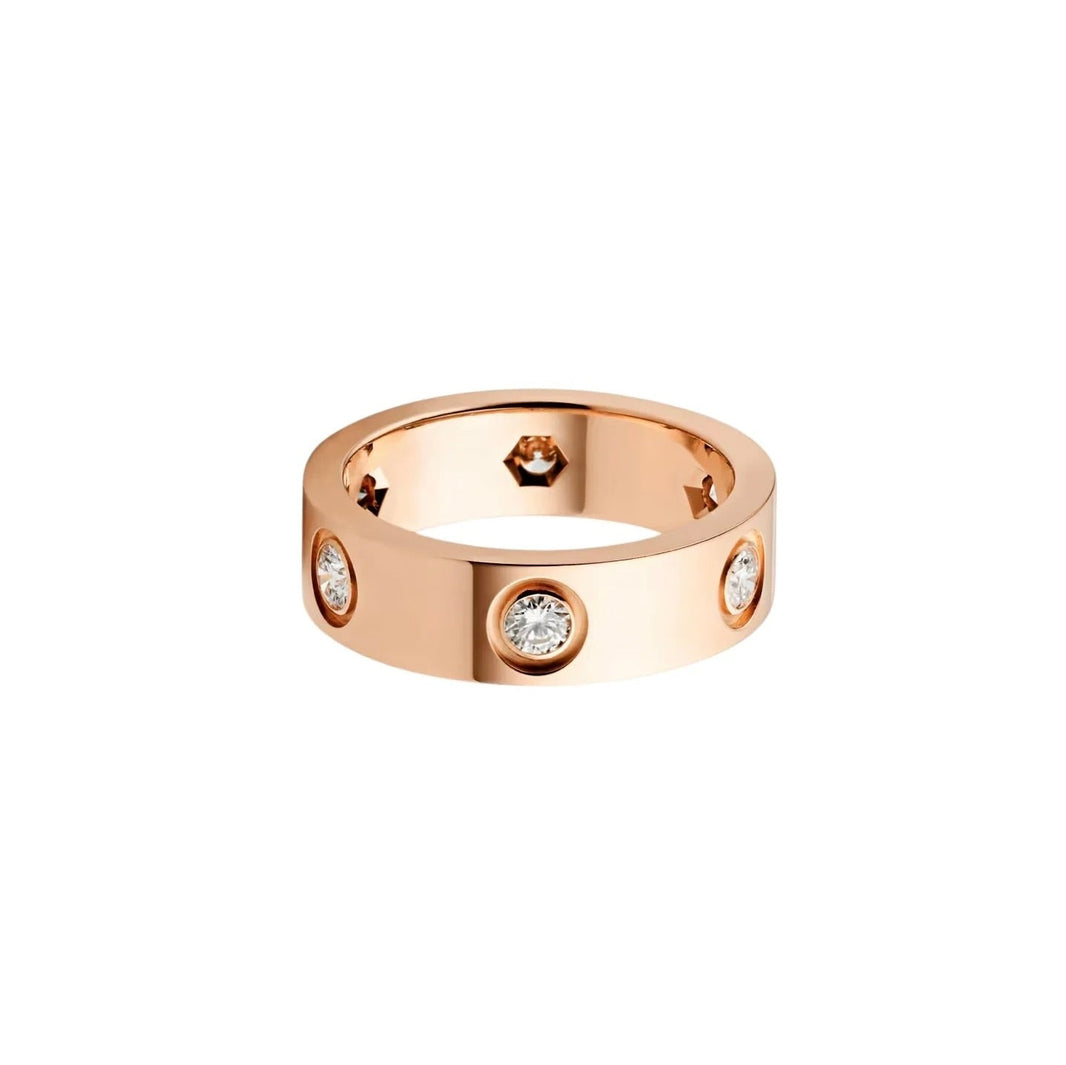[Amore Jewels]LOVE 5.5MM 6 DIAMOND RING