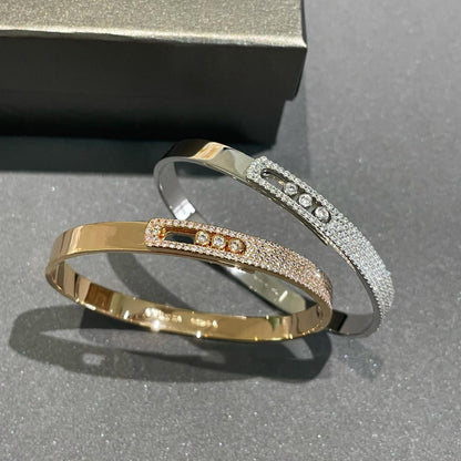 [Amore Jewels]Move Noa Rose Gold Pavé Diamond Bangle Bracelet