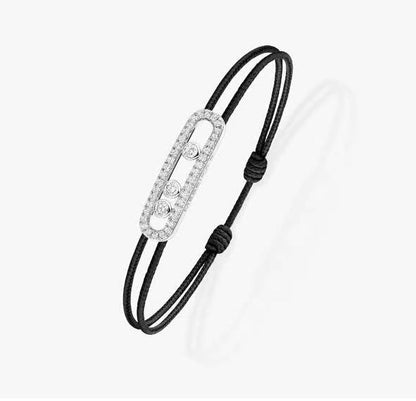 [Amore Jewels]Messika Care(s) pink cord pavé bracelet