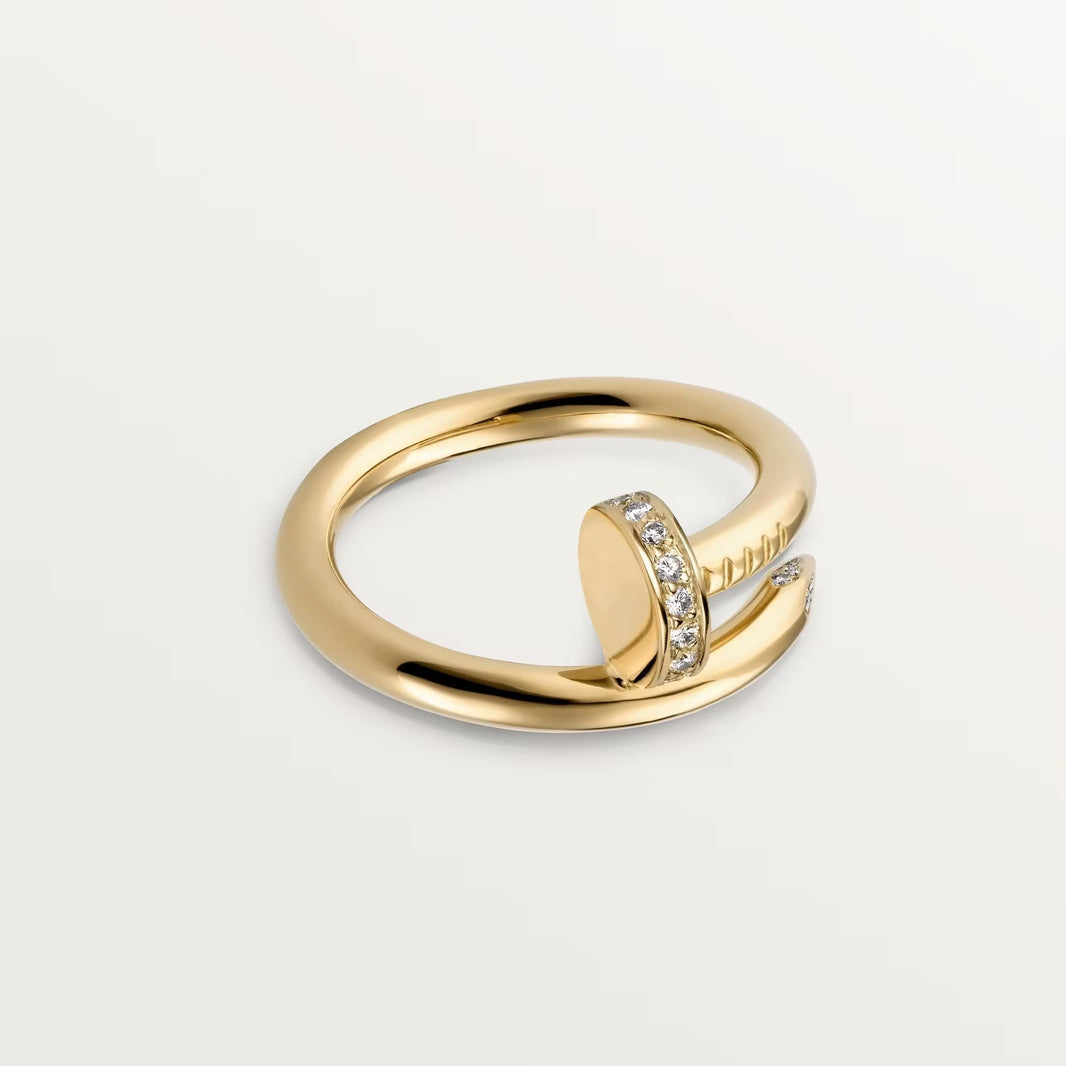 [Amore Jewels]JUSTE RING 2.6MM HALF DIAMOND