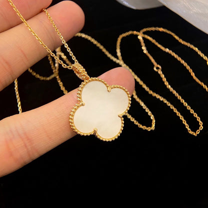 [Amore Jewels]CLOVER 25MM MOP LARGE PENDANT NECKLACE